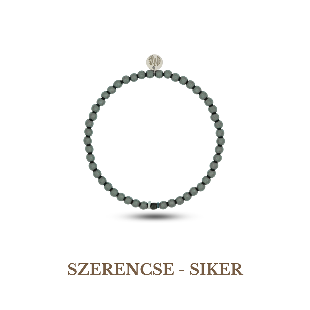 Birthstone Május - Smaragd Férfi Ásvány Karkötő