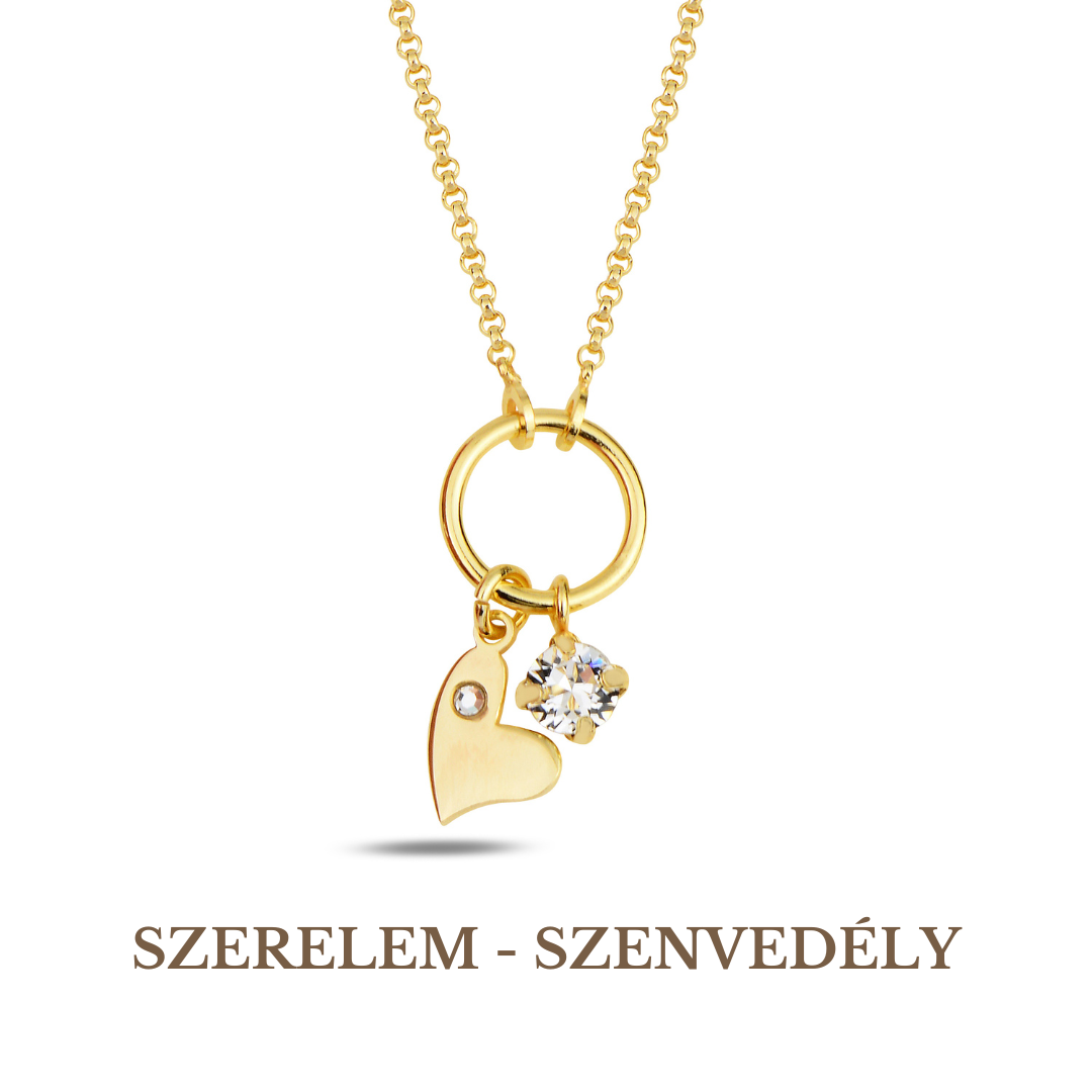 Szív Szimbólum, Swarovski Kristály Nyaklánc