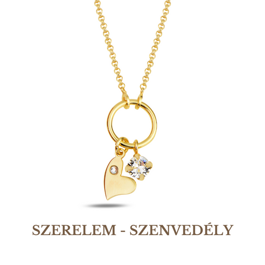 Szív Szimbólum, Swarovski Kristály Nyaklánc