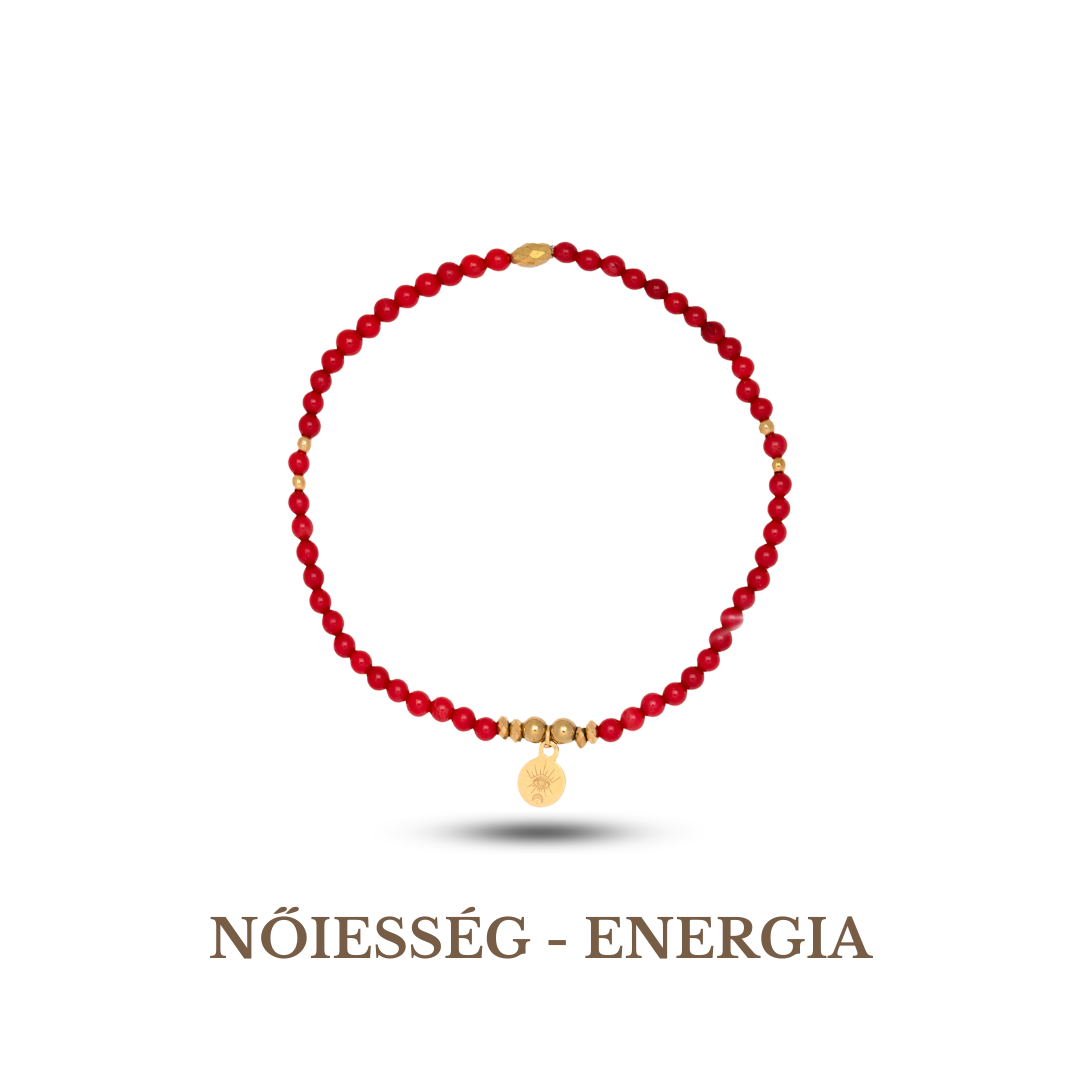 Evil Eye Symbol Coral Bracelet (17 cm)
