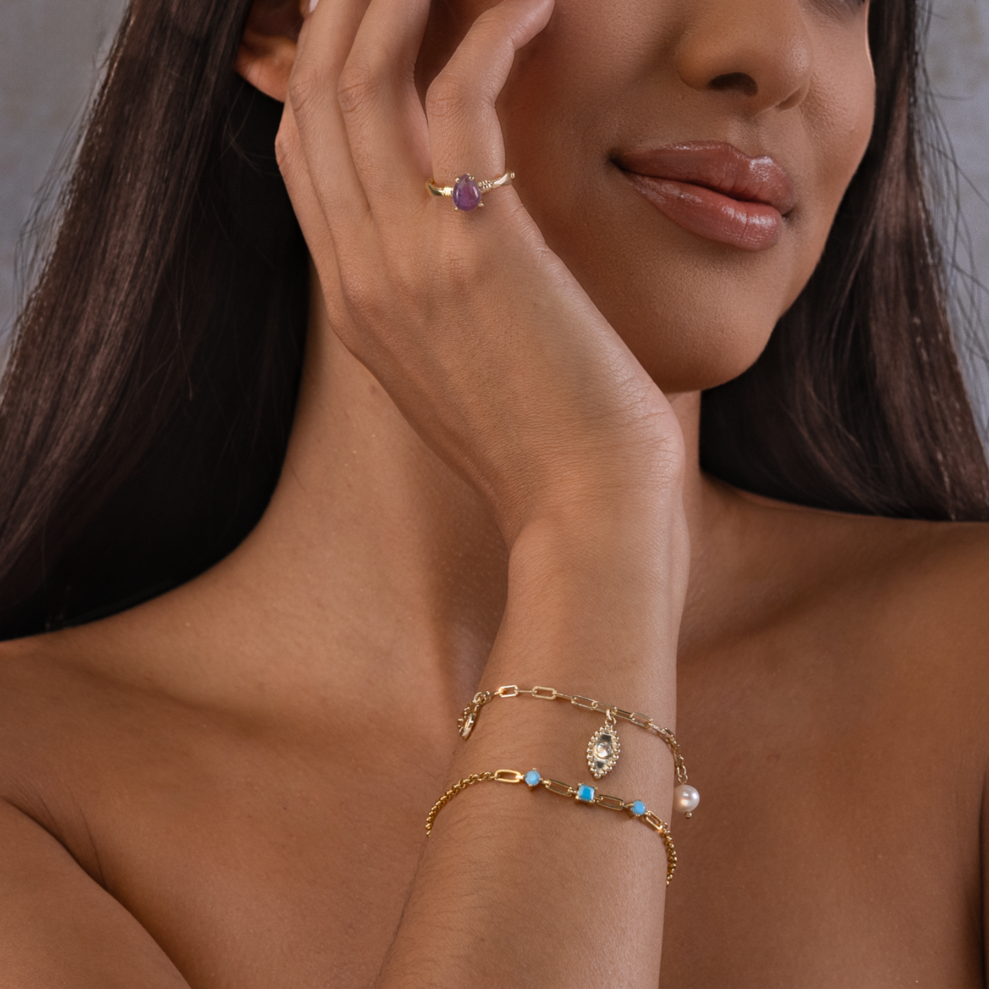 Evil Eye, pearl, protection, bracelet, 925 sterling silver, gold-plated