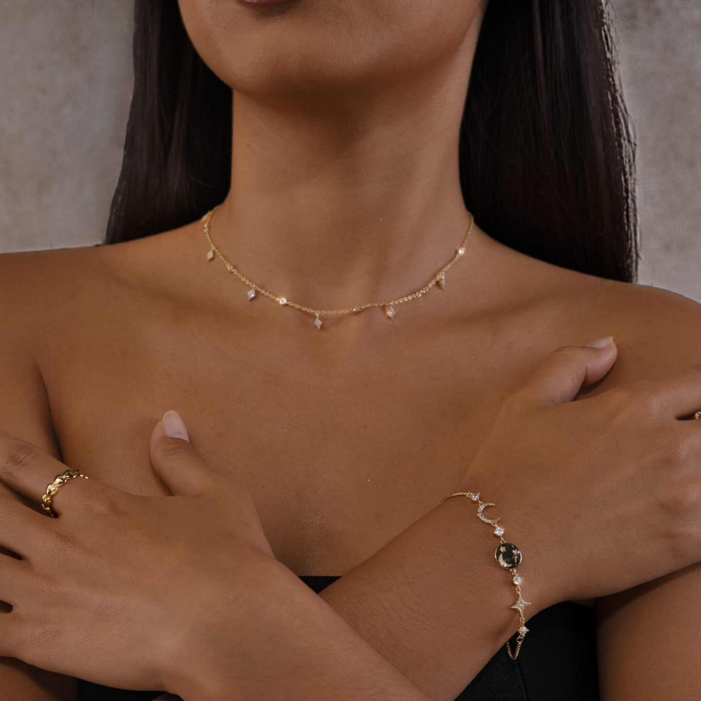 Rombusz Szimbólum, Charm Choker Nyaklánc