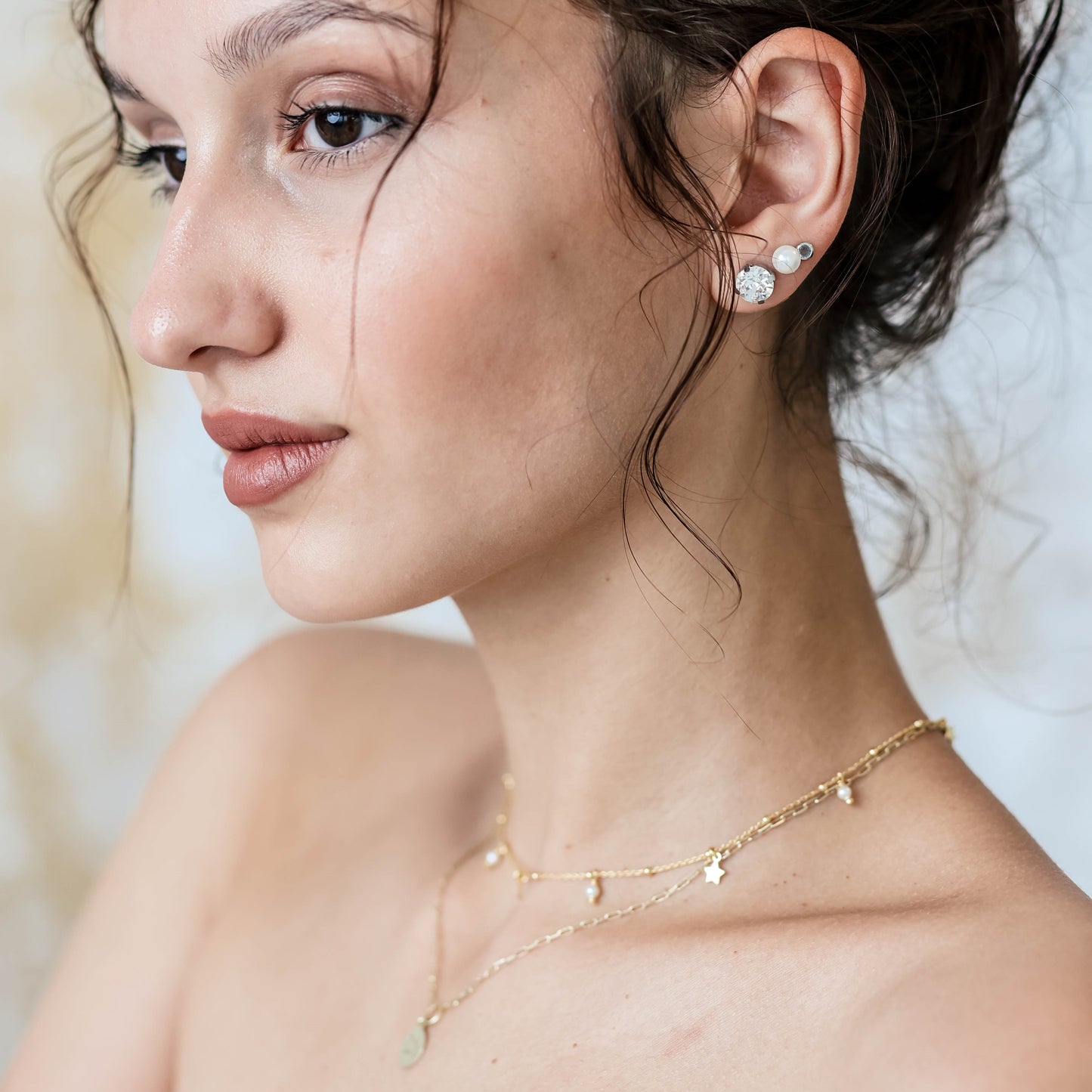 Swarovski Kristály Fülbevaló Ezüst