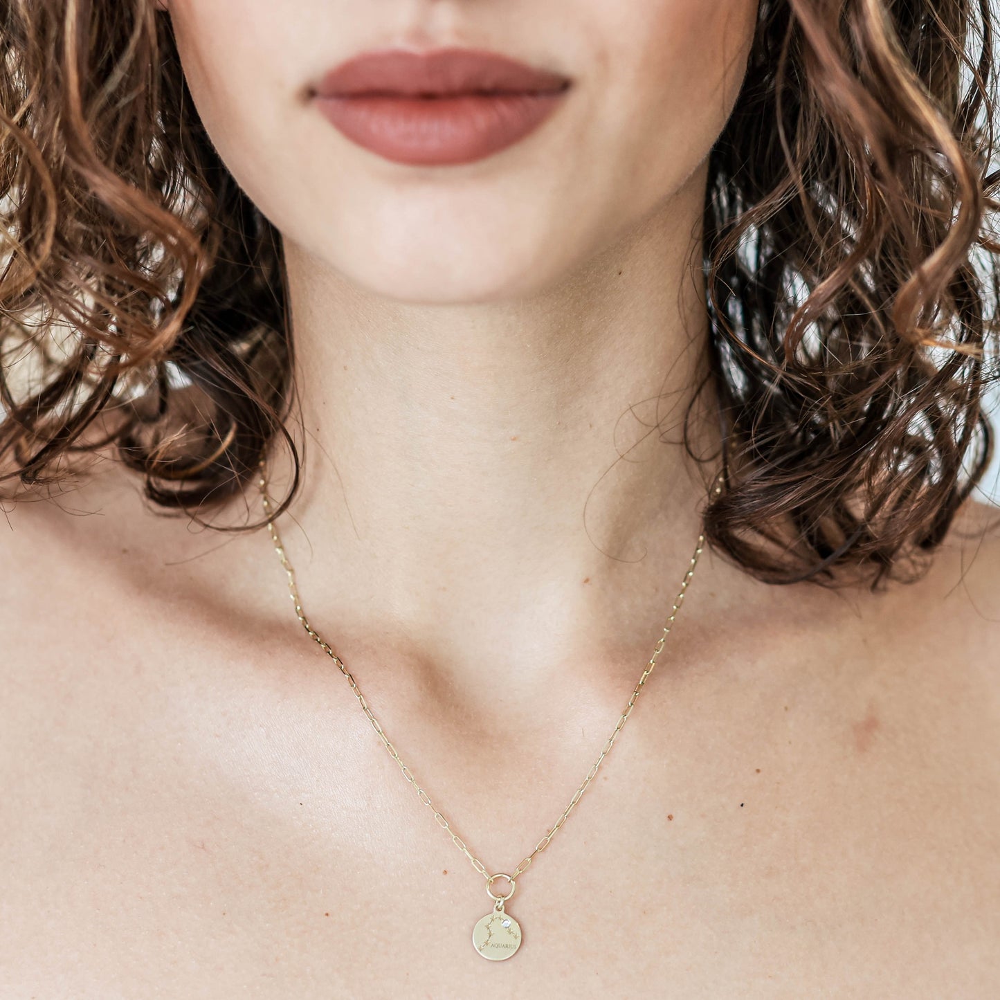 Aquarius Zodiac Star Sign Necklace