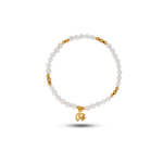 Elephant Symbol Crystal Quartz Bracelet (15 cm)