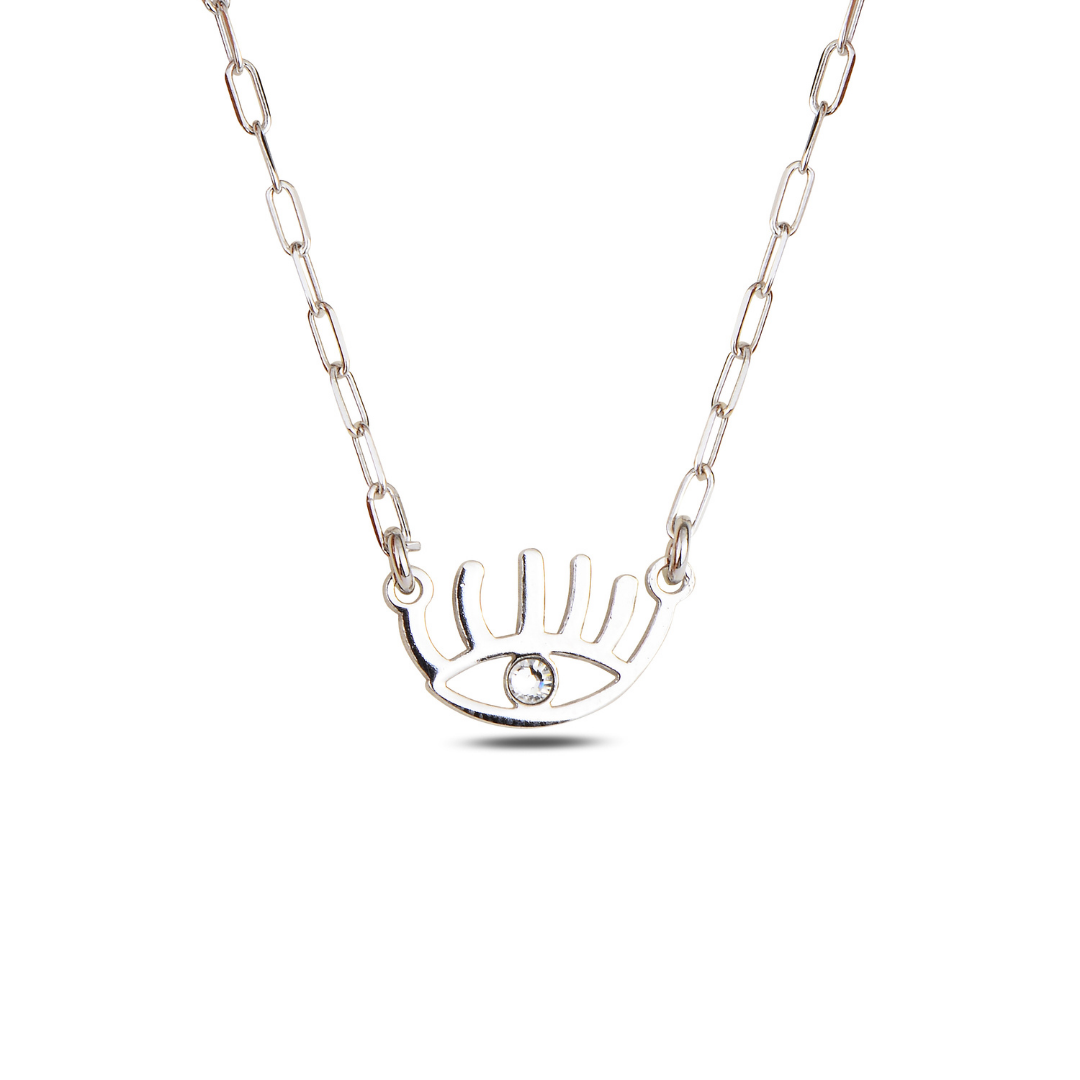 Evil Eye Szimbólum Nyaklánc Ezüst