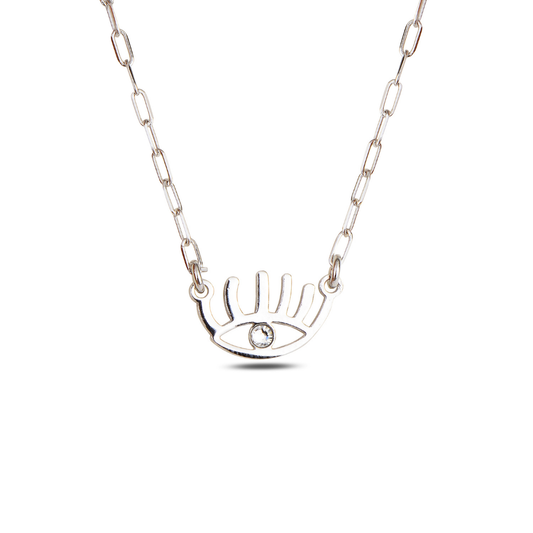 Evil Eye Szimbólum Nyaklánc Ezüst