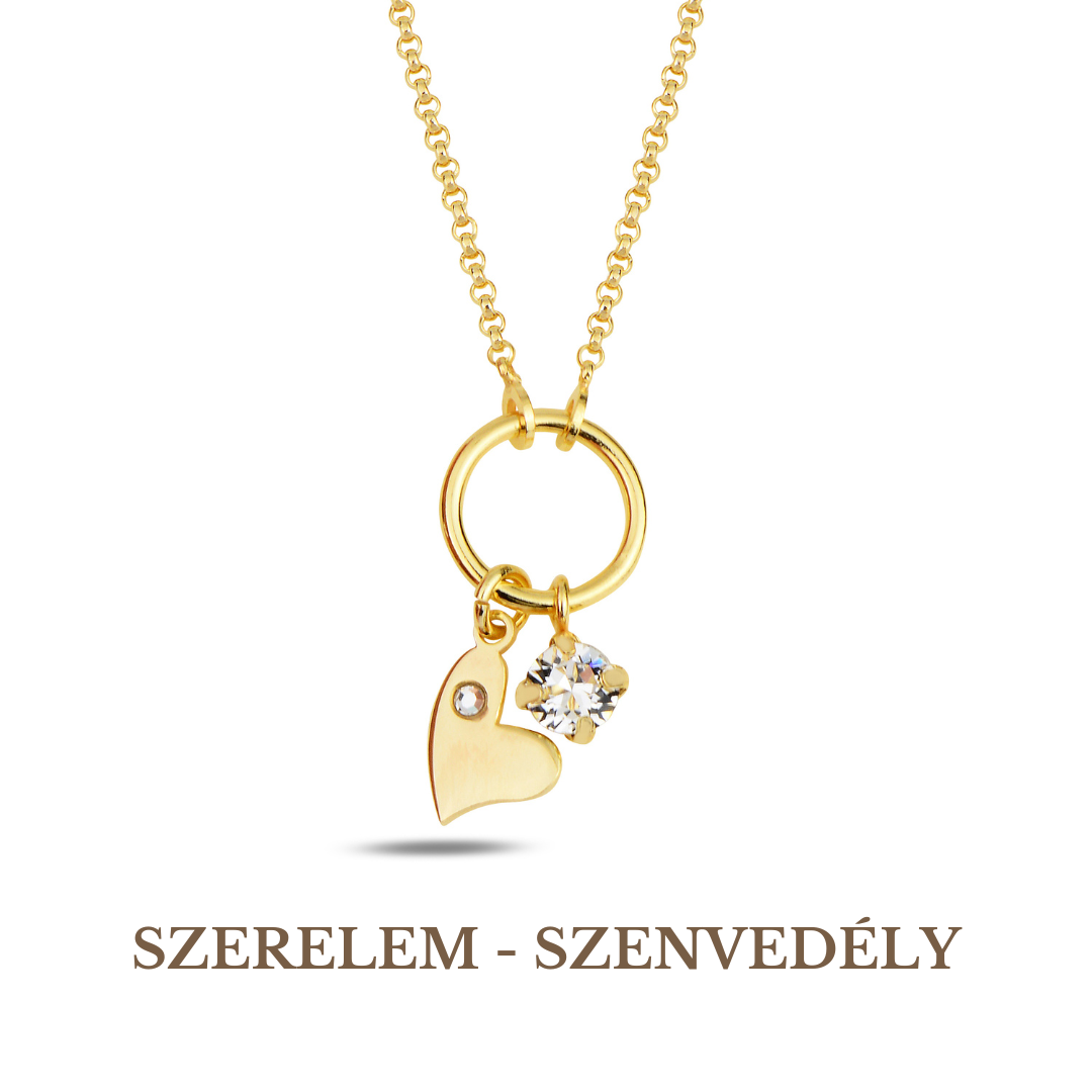 Szív Szimbólum, Swarovski Kristály Nyaklánc 