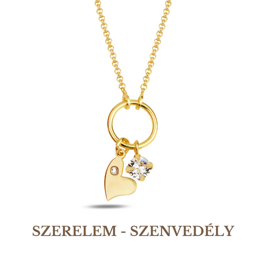 Szív Szimbólum, Swarovski Kristály Nyaklánc 