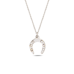Lucky Horseshoe Symbol Necklace Silver