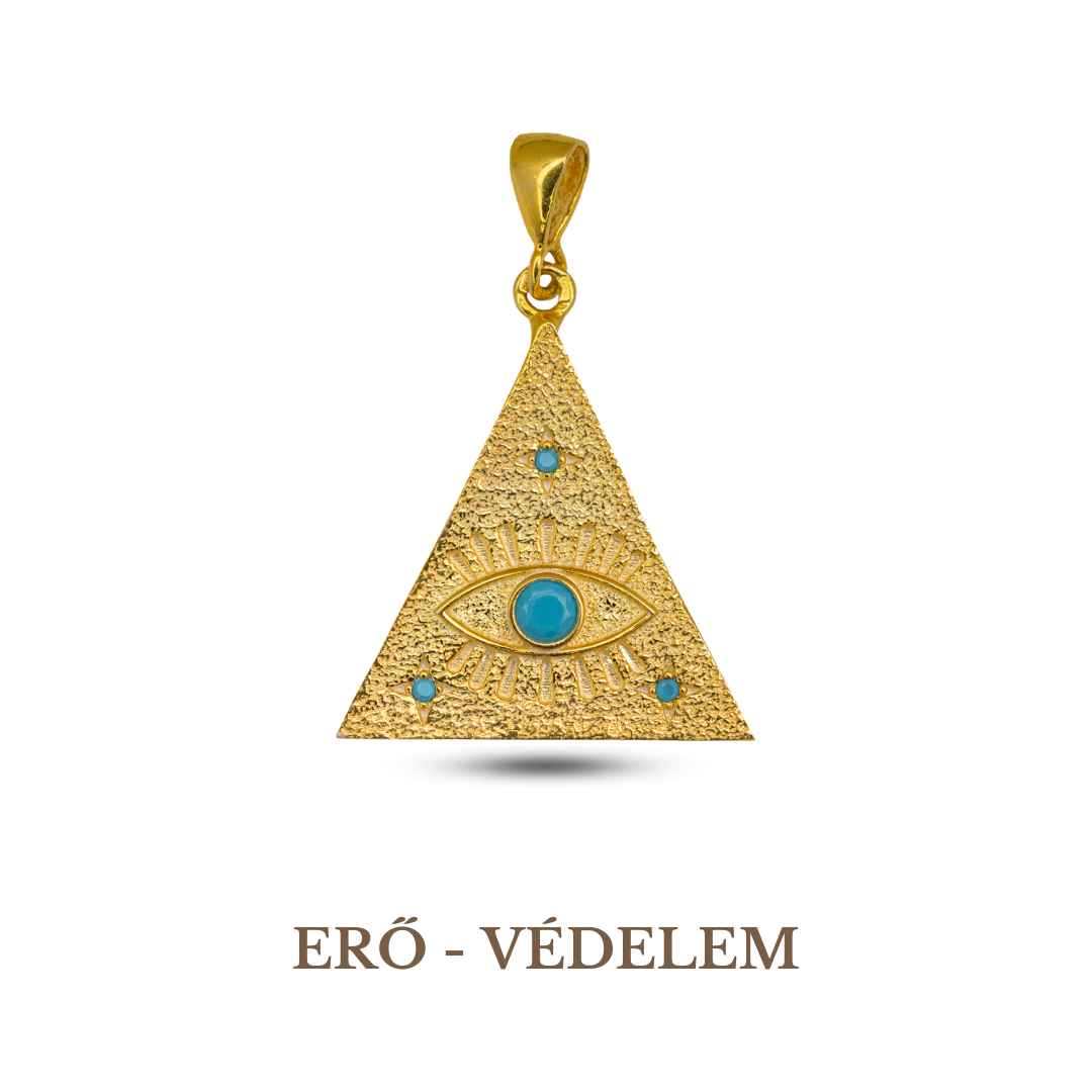 Evil Eye Symbol Triangle Pendant