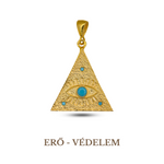 Evil Eye Symbol Triangle Pendant