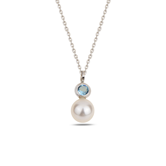 Gyöngy, Swarovski Kristály Nyaklánc Ezüst