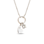 Szív Szimbólum, Swarovski Kristály Nyaklánc Ezüst