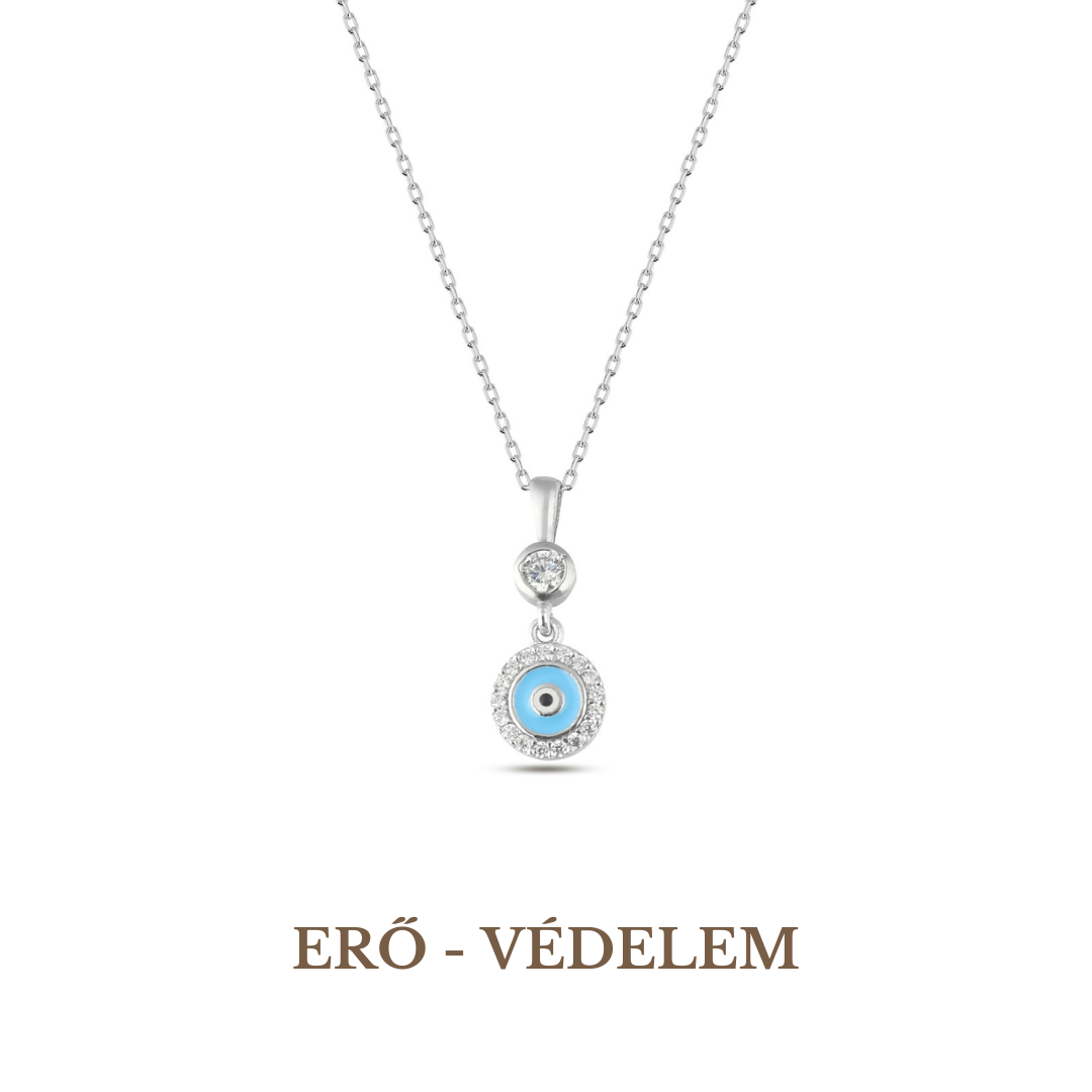 Evil Eye Symbol Necklace Silver