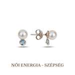 Pearl, Swarovski Crystal Earrings Silver