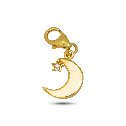 Moon, Star Symbol Charm