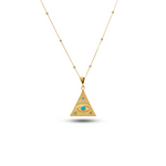 Evil Eye Symbol Triangle Pendant