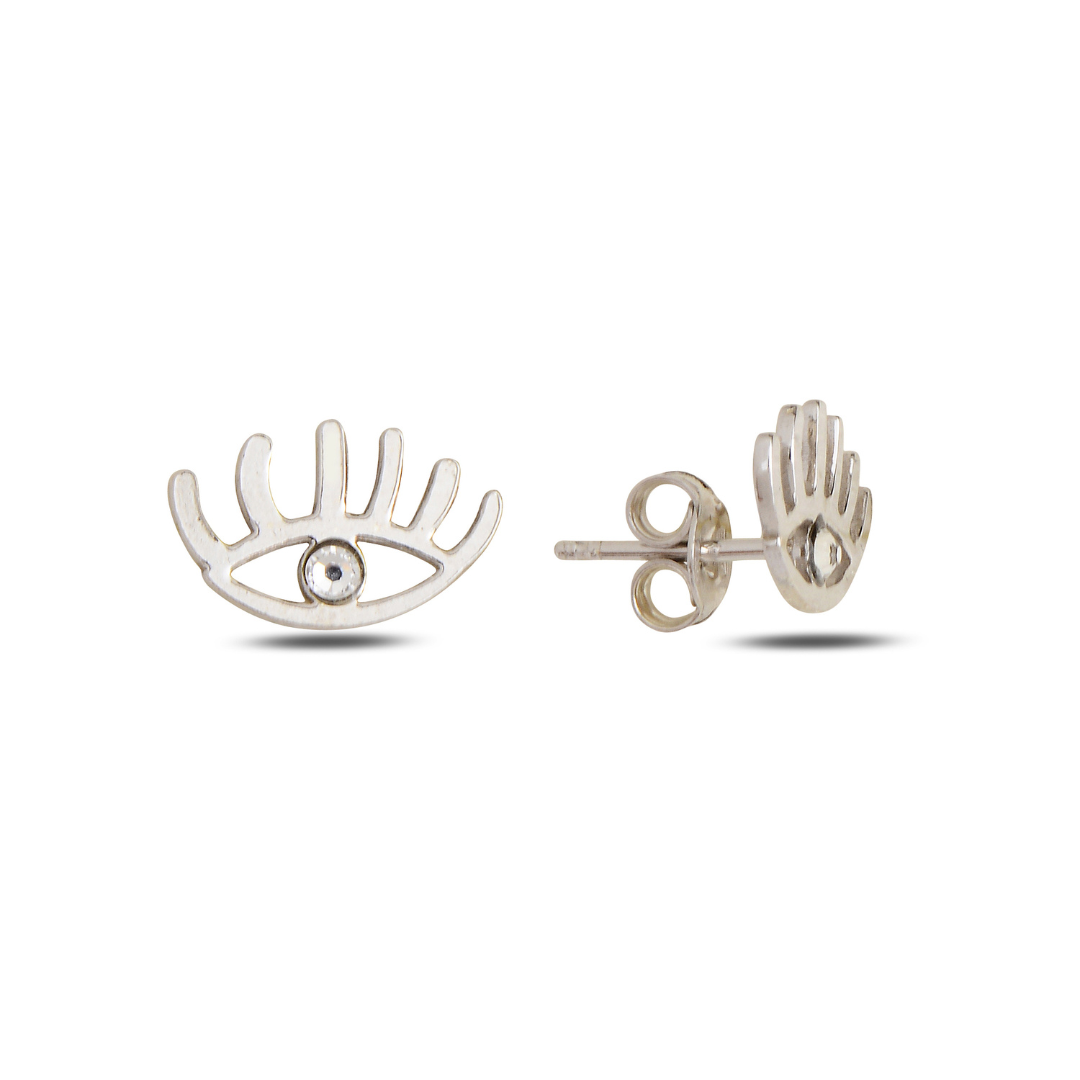 Evil Eye Szimbólum Fülbevaló Ezüst