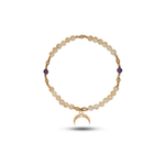 Moon Symbol Citrine Bracelet (17 cm)