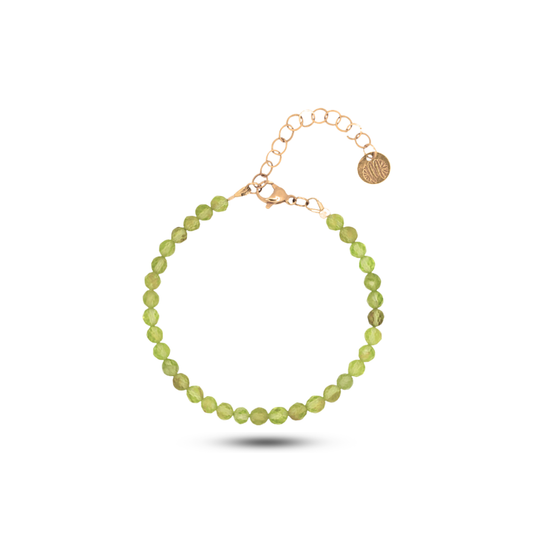 Peridot Augusztus Születéskő Karkötő