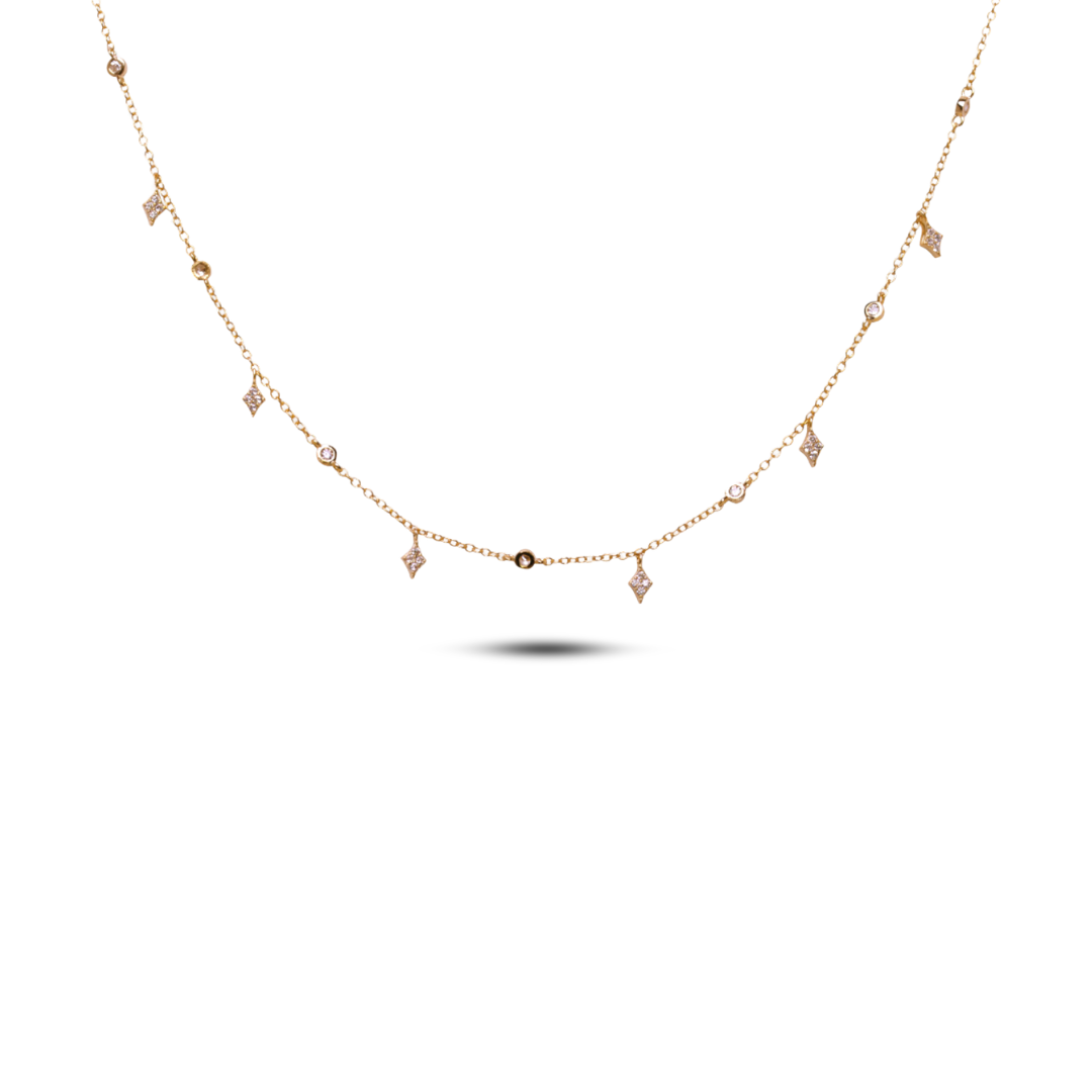 Rombusz Szimbólum, Charm Choker Nyaklánc