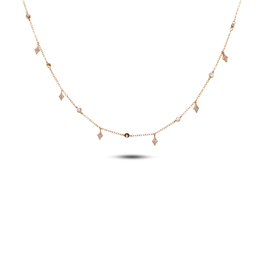 Rombusz Szimbólum, Charm Choker Nyaklánc