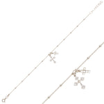 cross symbol, protection, faith, Swarovski crystal, silver
