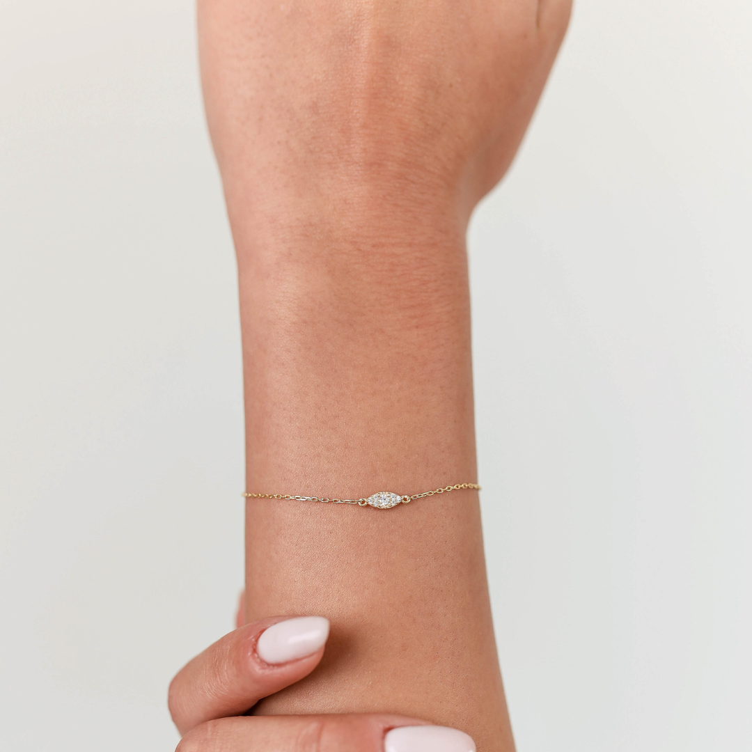 bracelet, evil eye, protection, bracelet, 925 sterling silver, gold-plated