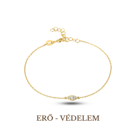evil eye bracelet, 925 silver, gold-plated, evil eye symbol