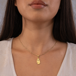 Evil Eye, Hamsa, protection, symbol, pendant, 925 sterling silver, gold-plated