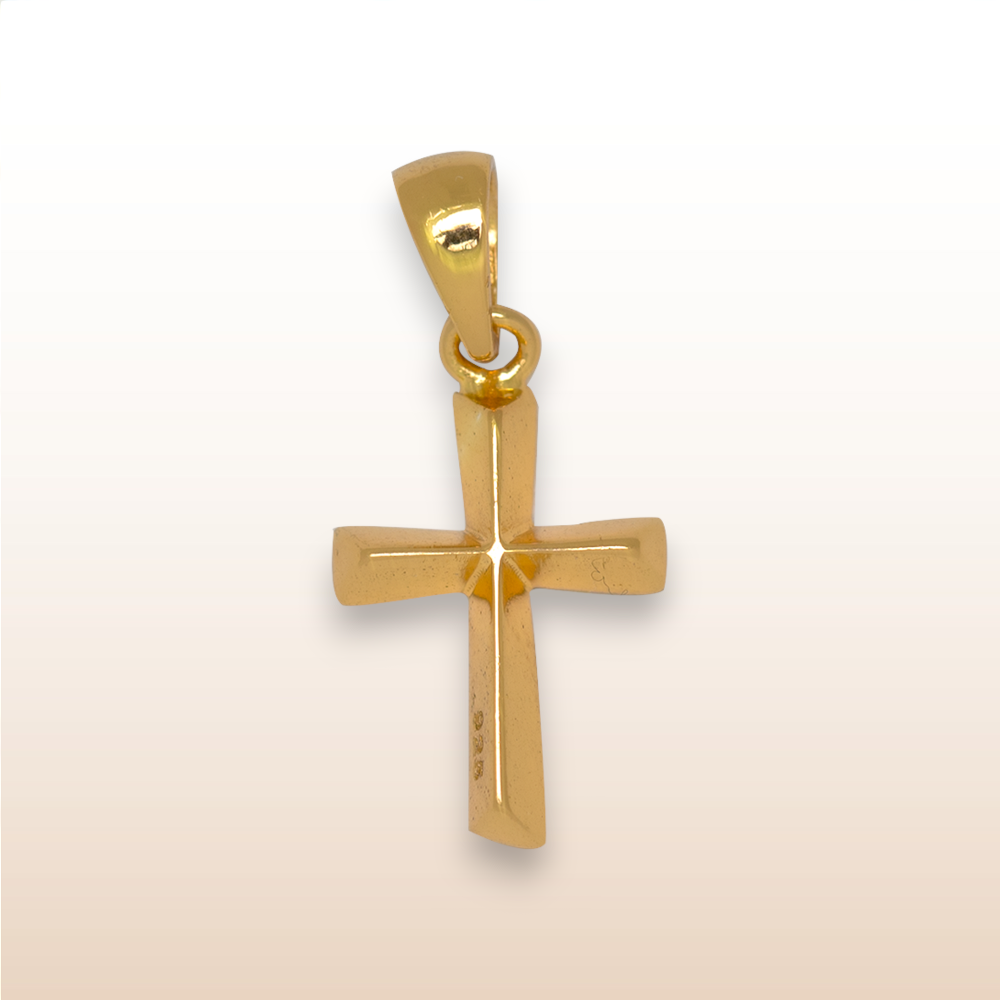 Christian Cross Pendant, 925 sterling silver, gold plated, spiritual, jewelry, Mystique Karma