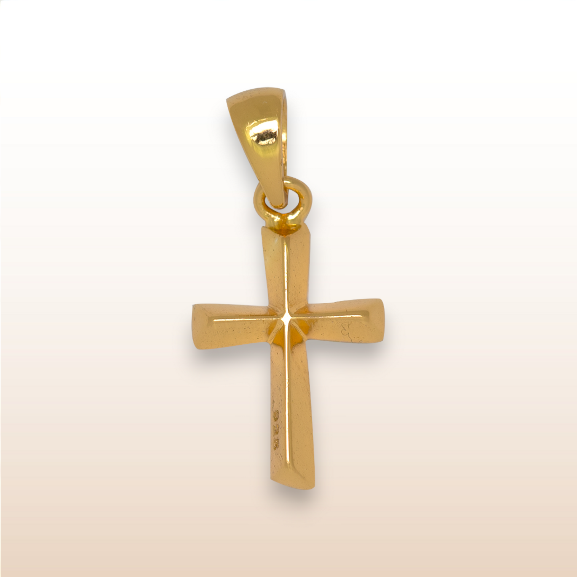 Christian Cross Pendant, 925 sterling silver, gold plated, spiritual, jewelry, Mystique Karma