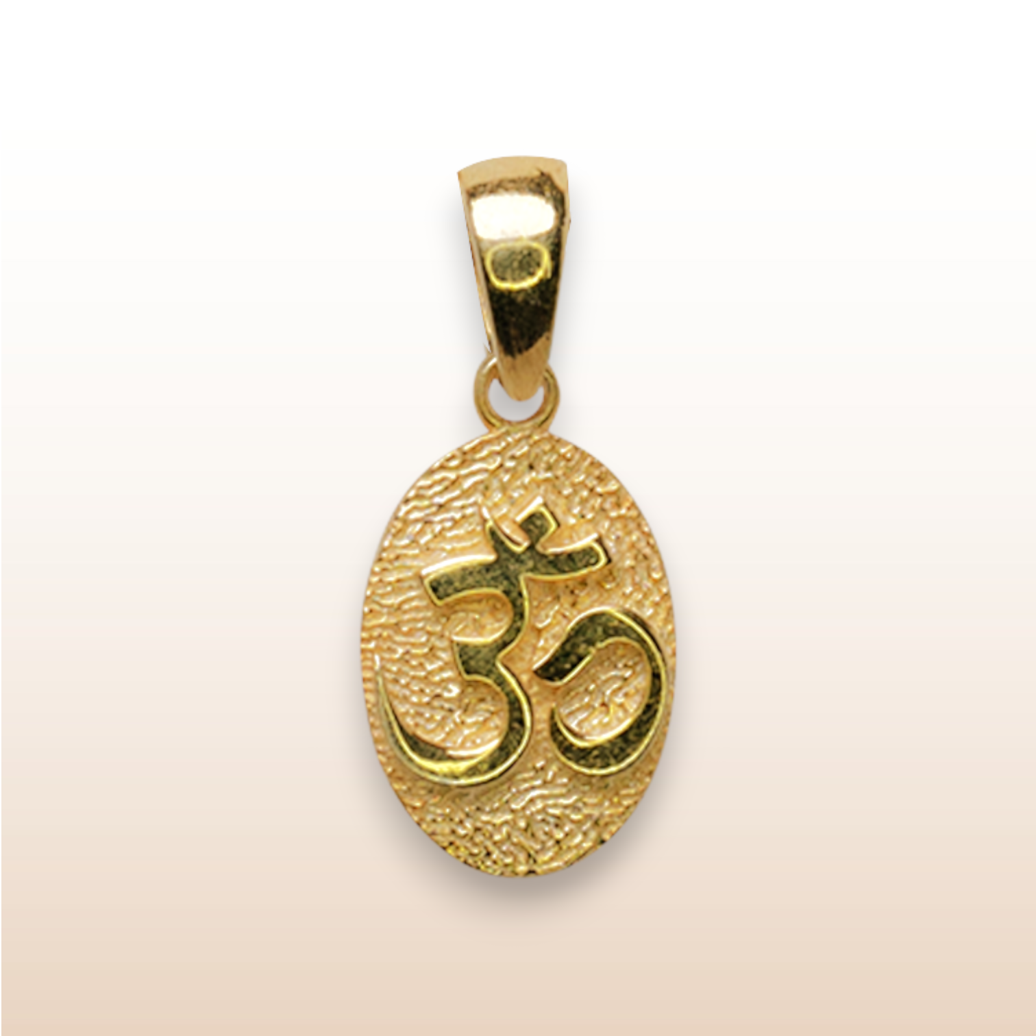 OM pendant, 925 sterling silver, gold plated, spiritual, jewelry, Mystique Karma