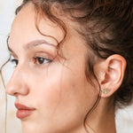 evil eye earrings, gold-plated, 925 sterling silver, swarovski crystal