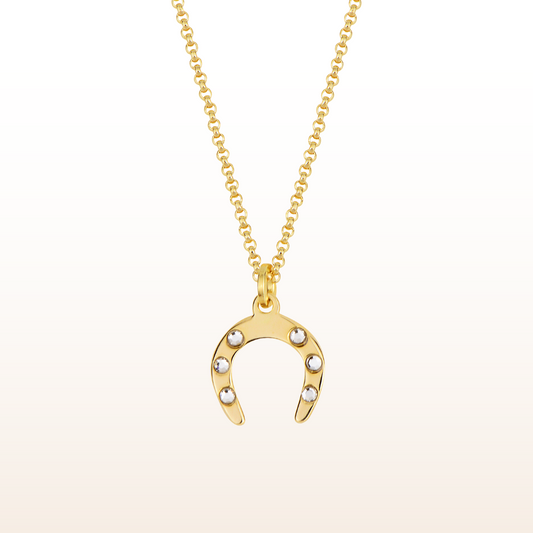 Mystic Horseshoe 🪬 Lucky Horseshoe Gold-Plated Silver Necklace